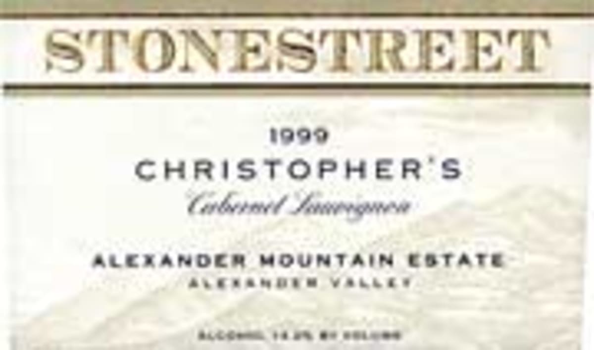 Stonestreet Christopher's Vineyard Cabernet Sauvignon 1999 Front Label