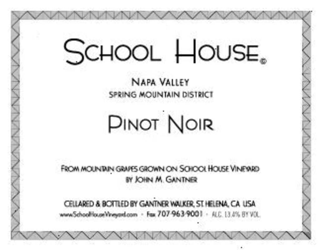 School House Pinot Noir 2014 Front Label
