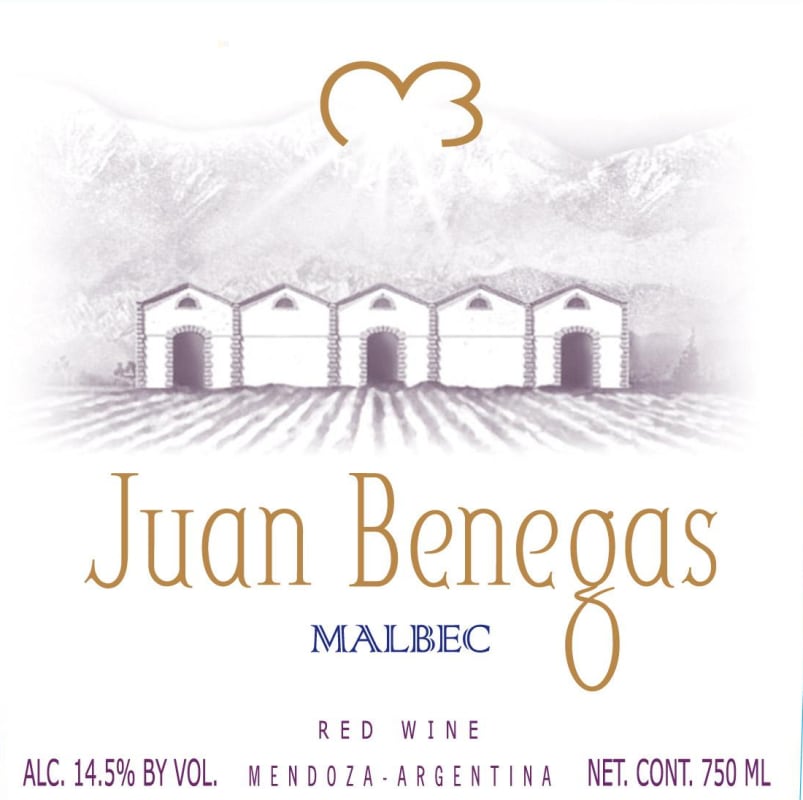 Bodega Benegas Juan Benegas Malbec 2011 Front Label