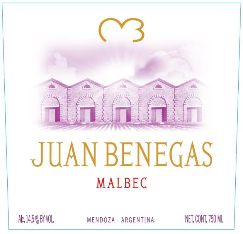 Bodega Benegas Juan Benegas Malbec 2013 Front Label