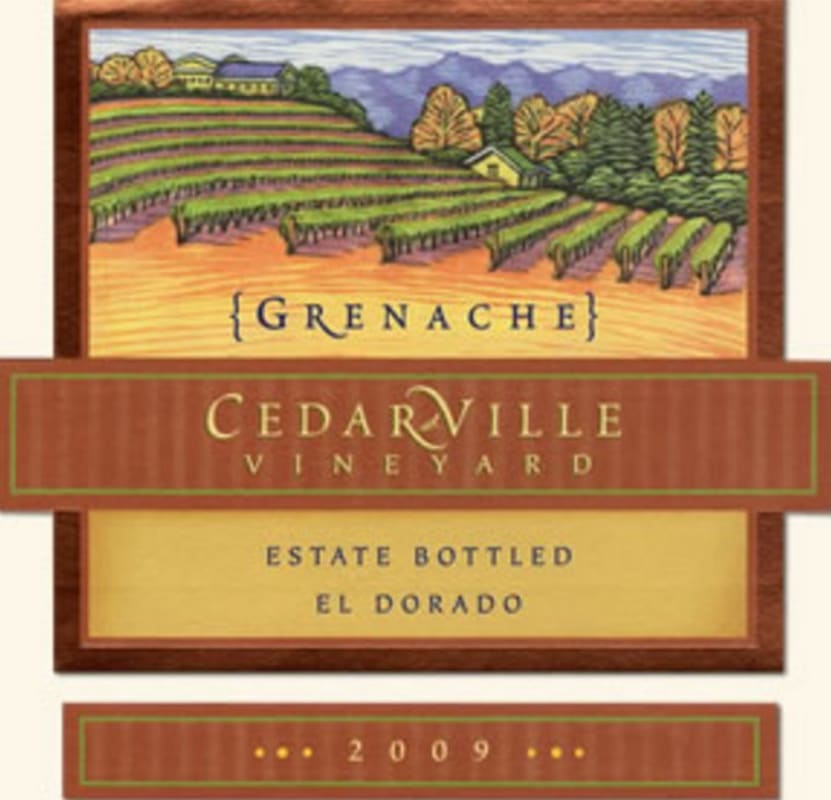 Cedarville Vineyards Estate Grenache 2009 Front Label