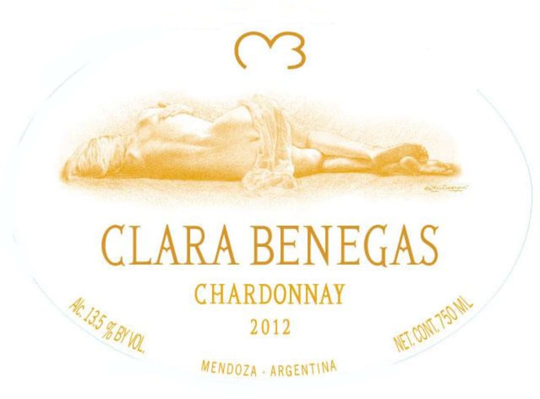 Bodega Benegas Clara Benegas Chardonnay 2012 Front Label
