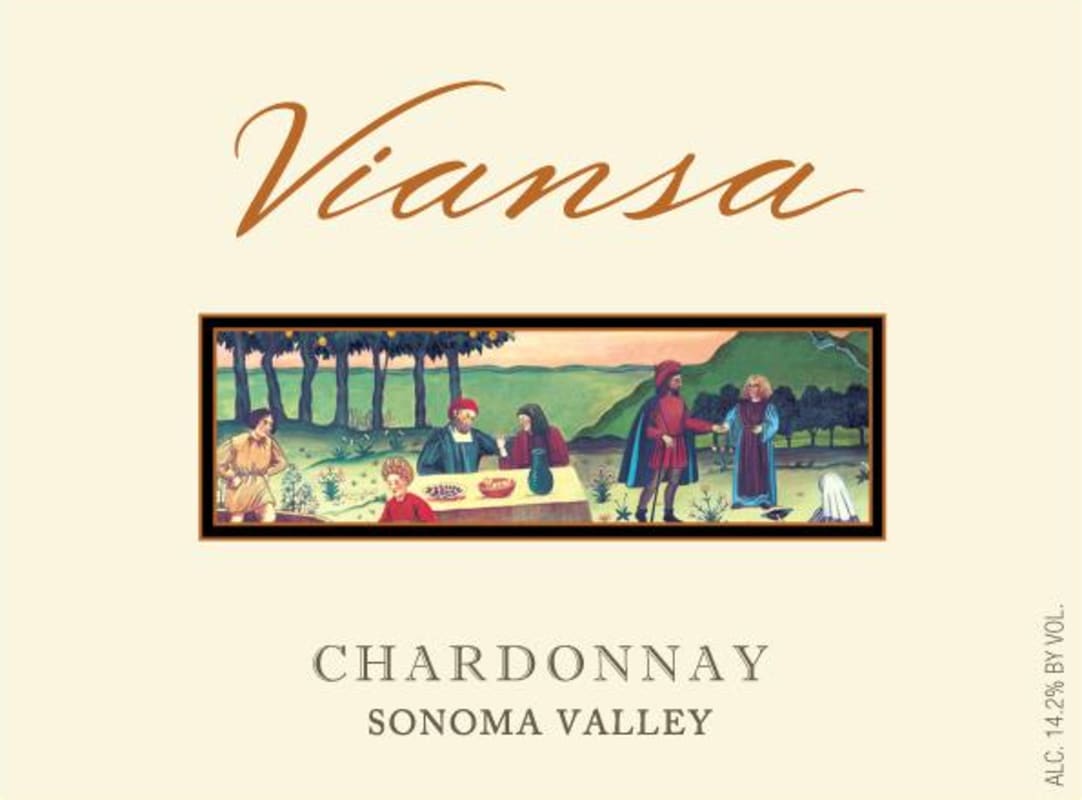 Viansa Winery Chardonnay 2012 Front Label