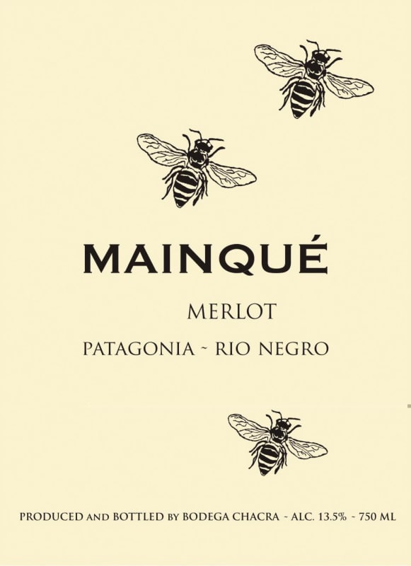 Bodega Chacra Mainque Merlot 2012 Front Label