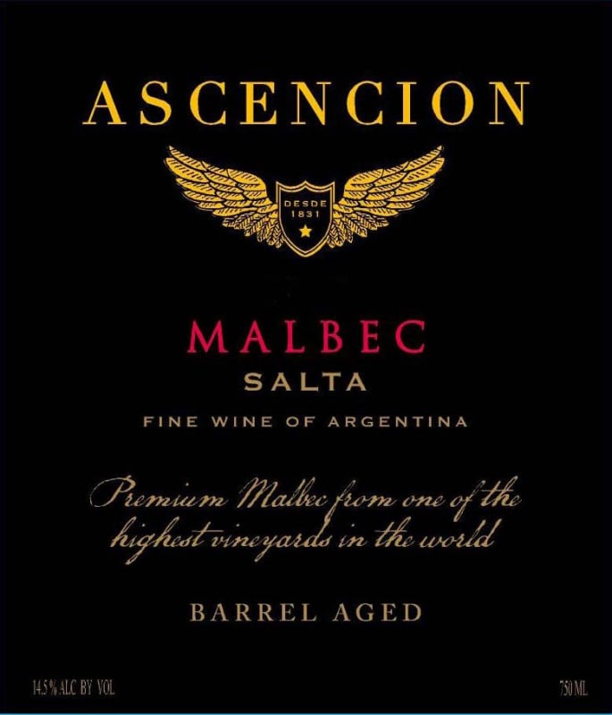 Bodega Colome Ascencion Barrel Aged Malbec 2009 Front Label