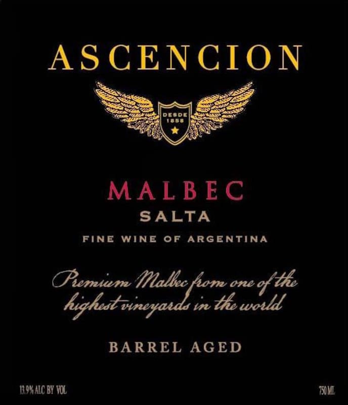 Bodega Colome Ascencion Barrel Aged Malbec 2013 Front Label