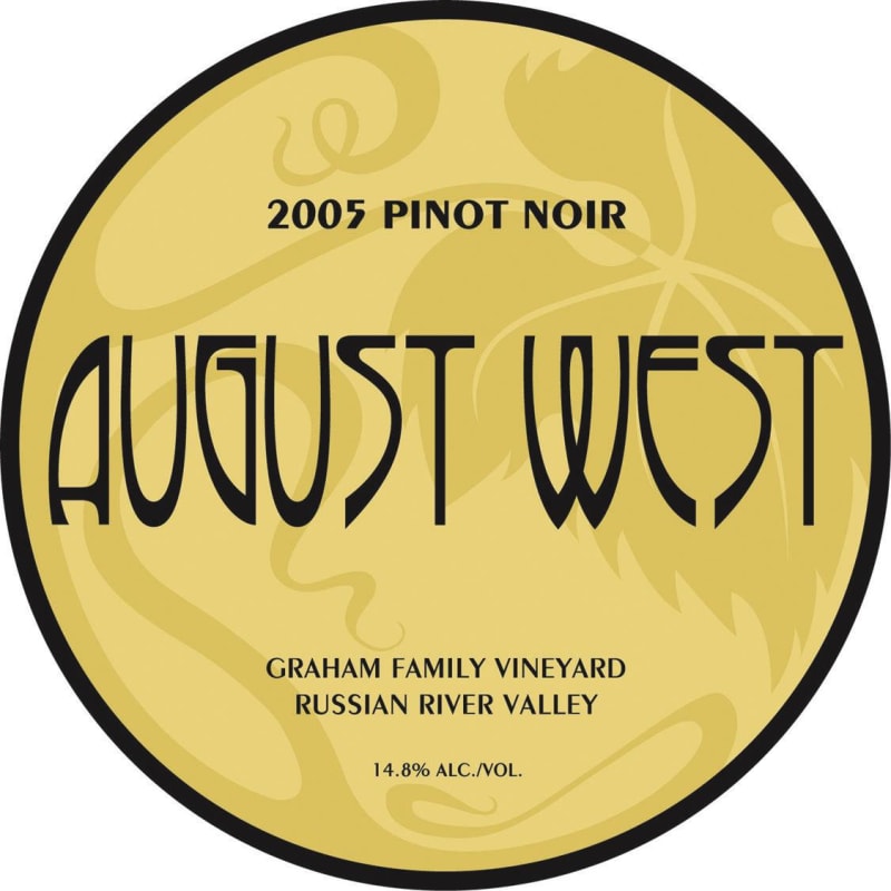 August West Graham Family Vineyard Pinot Noir 2005 Front Label