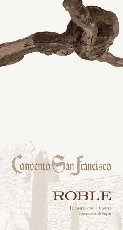Convento San Francisco Roble Ribera del Duero 2012 Front Label