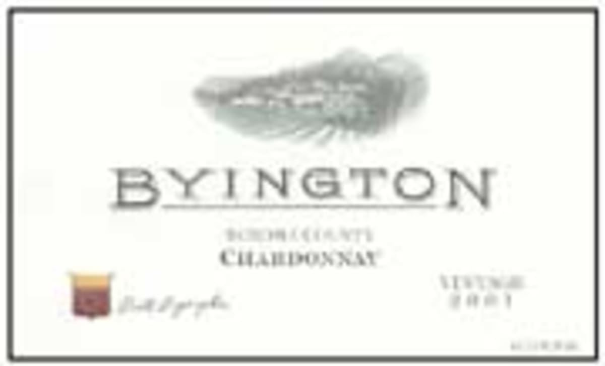 Byington Sonoma Chardonnay 2001 Front Label