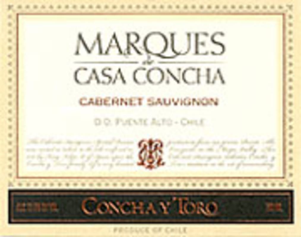 Concha y Toro Marques de Casa Concha Cabernet Sauvignon 2002 Front Label