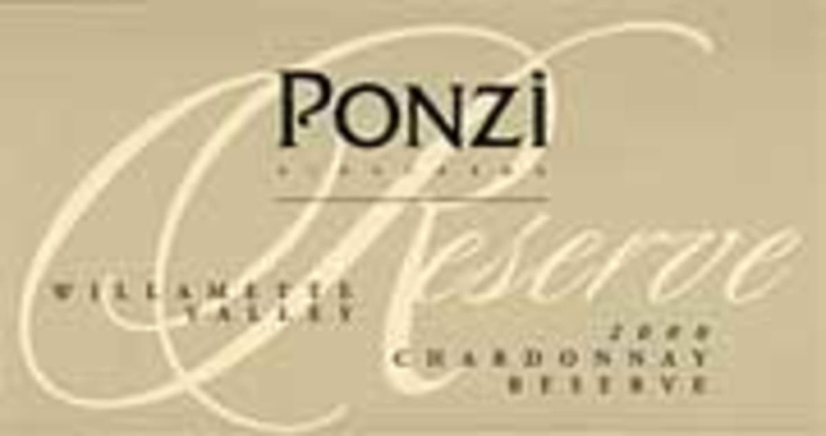 Ponzi Willamette Valley Reserve Chardonnay 2000 Front Label