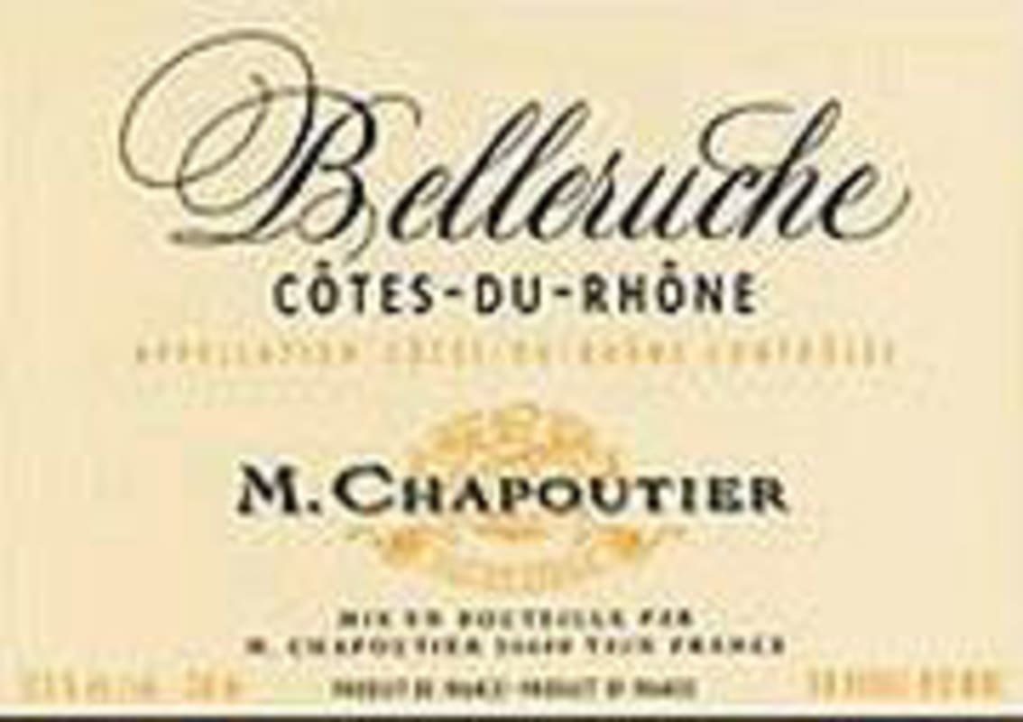 M. Chapoutier Cotes du Rhone Belleruche Rouge 2002 Front Label