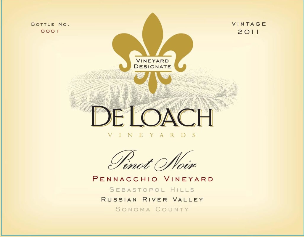 DeLoach Pennacchio Vineyard Pinot Noir 2011 Front Label