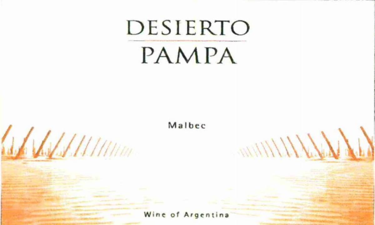 Bodega del Desierto Pampa Malbec 2007 Front Label