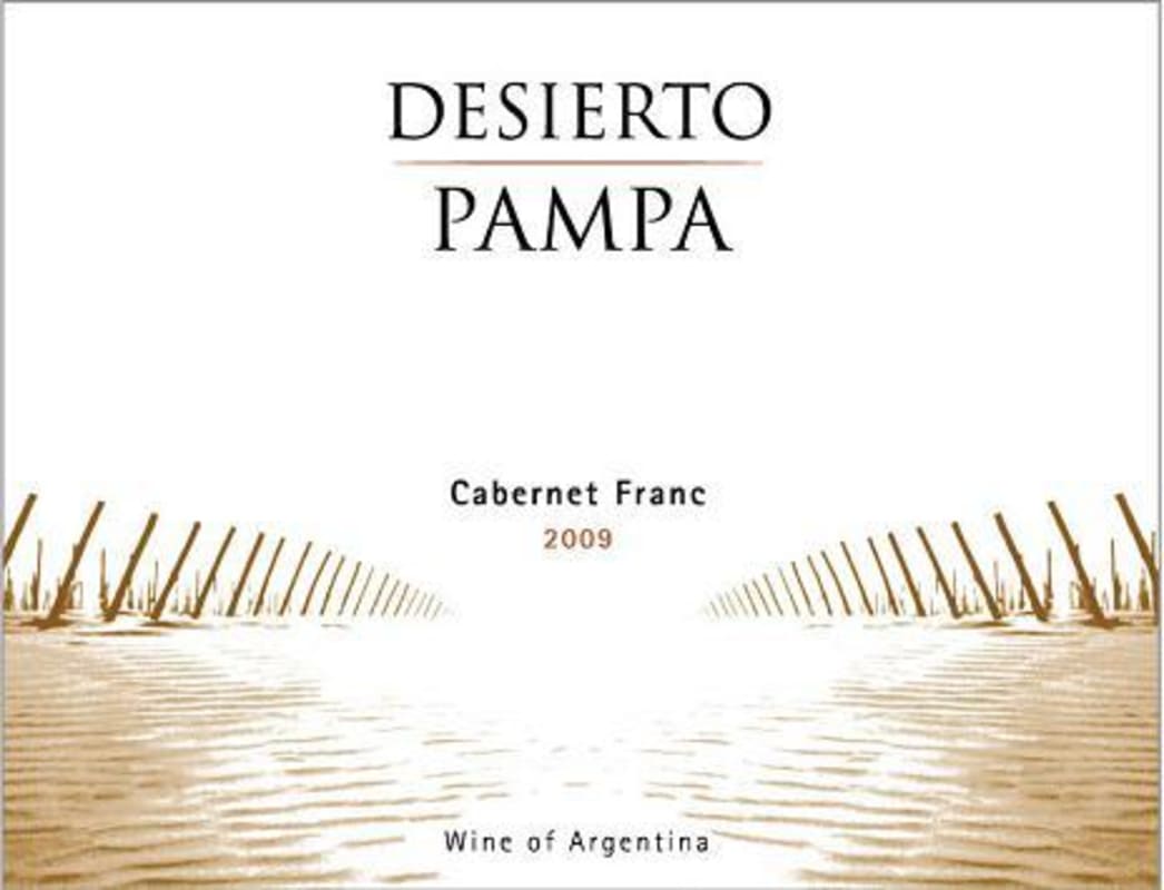 Bodega del Desierto Pampa Cabernet Franc 2009 Front Label