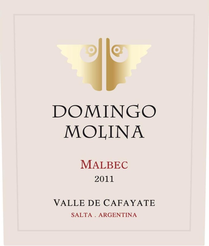 Domingo Molina Malbec 2011 Front Label