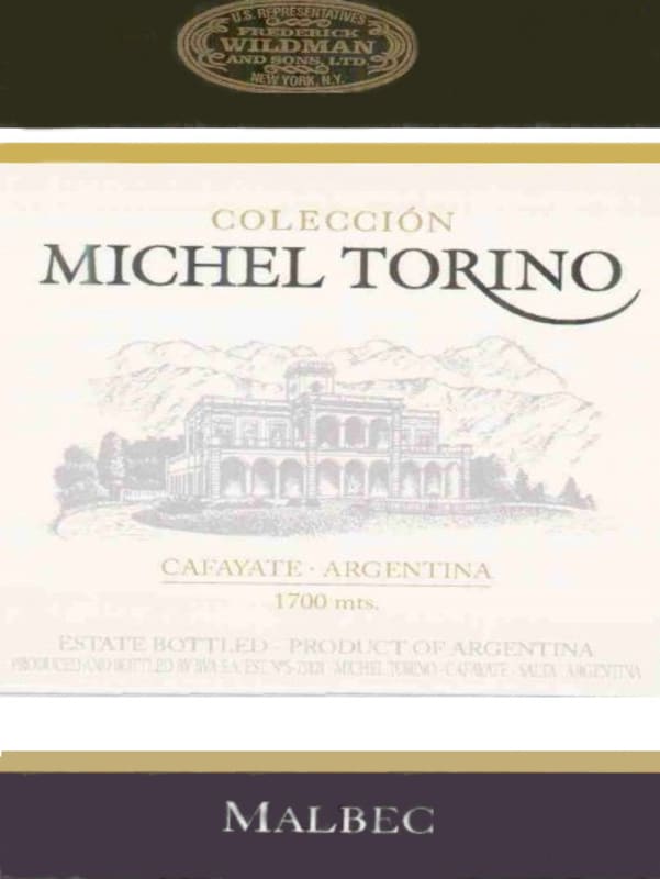 Michel Torino Coleccion Malbec 2015 Front Label