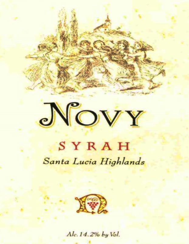 Novy Santa Lucia Highlands Syrah 2008 Front Label