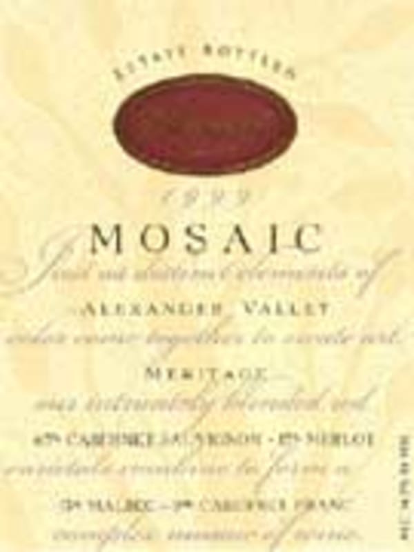 deLorimier Alexander Valley Mosaic Red Meritage 1999 Front Label