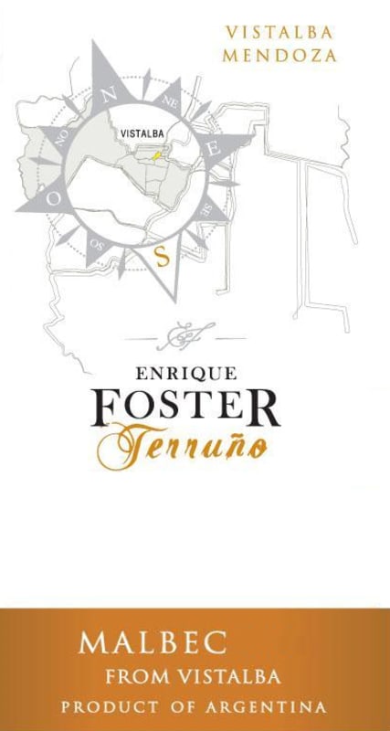 Enrique Foster Terruno Vistalba Malbec 2008 Front Label