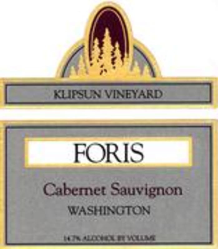 Foris Klipsun Vineyards Cabernet Sauvignon 1995 Front Label