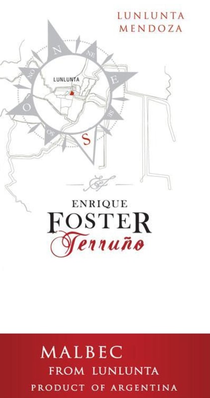 Enrique Foster Terruno Lunlunta Malbec 2010 Front Label