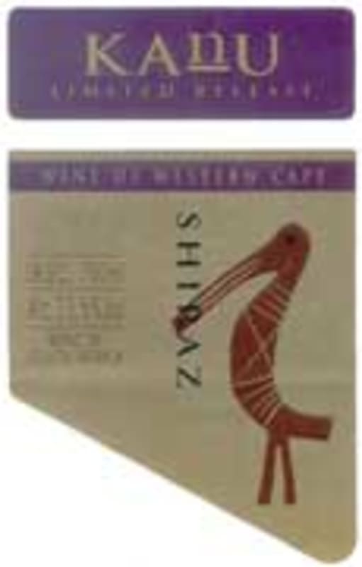 Kanu Shiraz 2002 Front Label