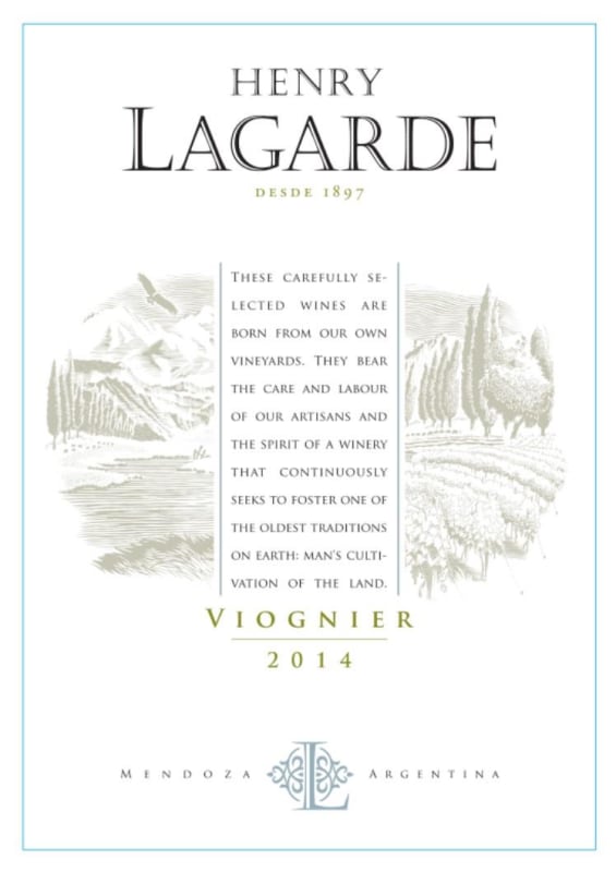 Lagarde Viognier 2014 Front Label