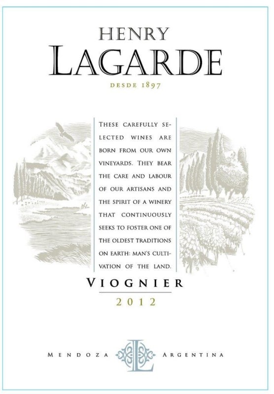 Lagarde Viognier 2012 Front Label