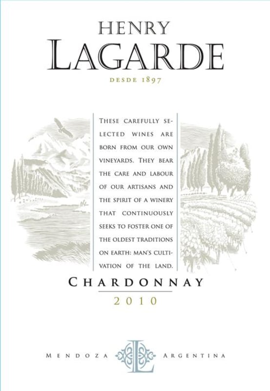 Lagarde Chardonnay 2010 Front Label