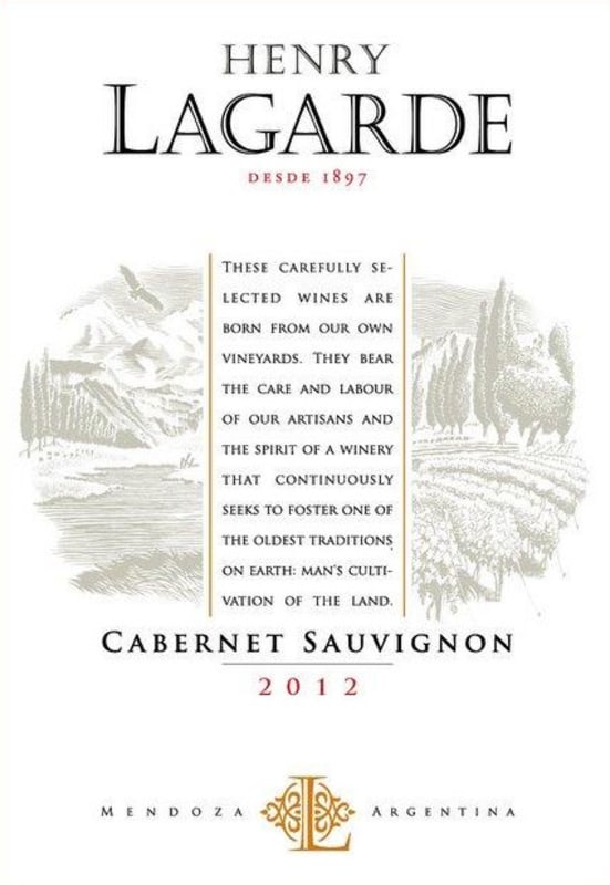 Lagarde Lagarde Cabernet Sauvignon 2012 Front Label