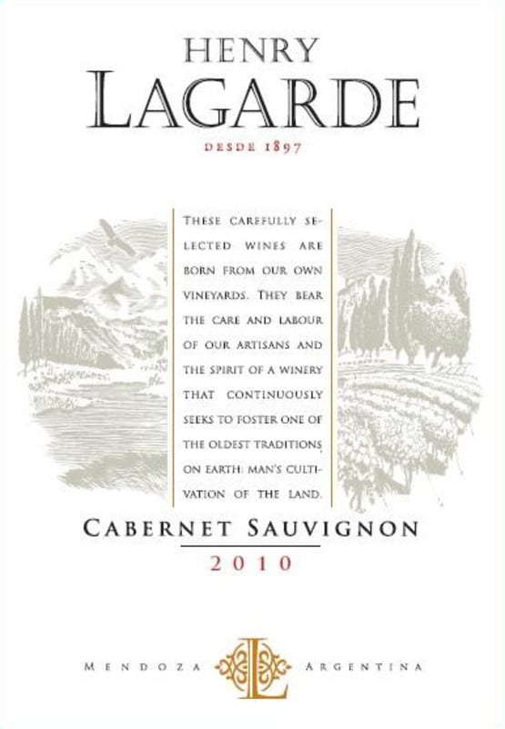 Lagarde Lagarde Cabernet Sauvignon 2010 Front Label