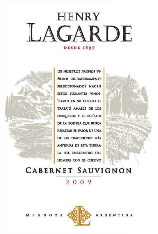 Lagarde Lagarde Cabernet Sauvignon 2009 Front Label