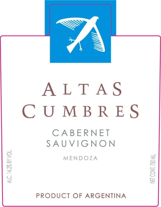 Lagarde Altas Cumbres Cabernet Sauvignon 2010 Front Label