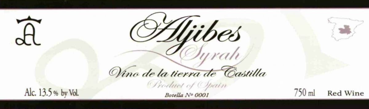 Los Aljibes Vino de Tierra Syrah 2004 Front Label
