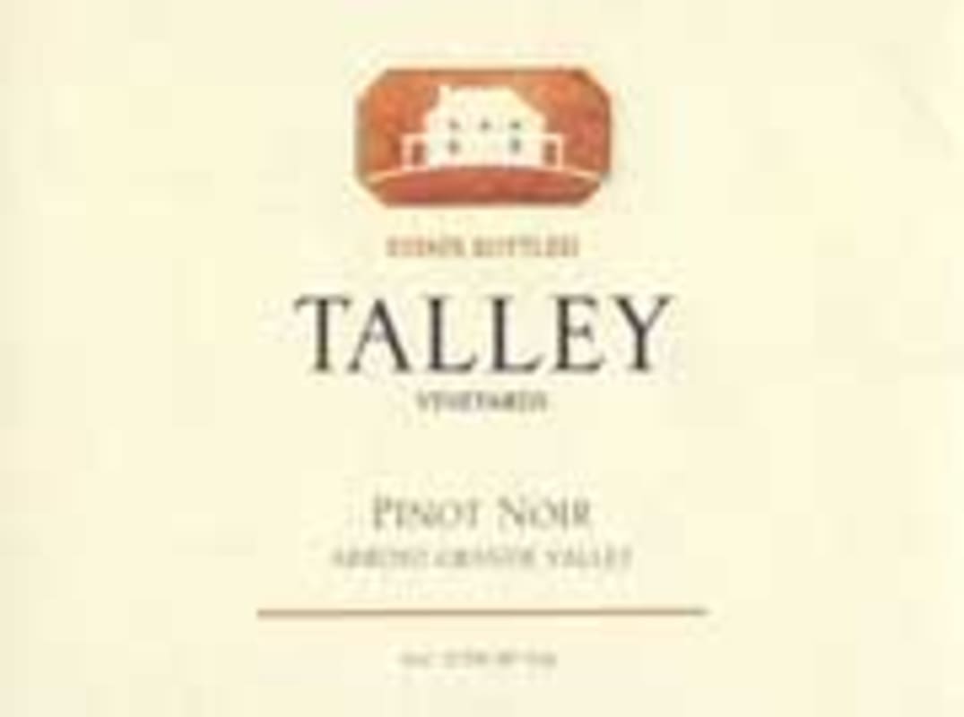 Talley Arroyo Grande Valley Estate Pinot Noir 2001 Front Label