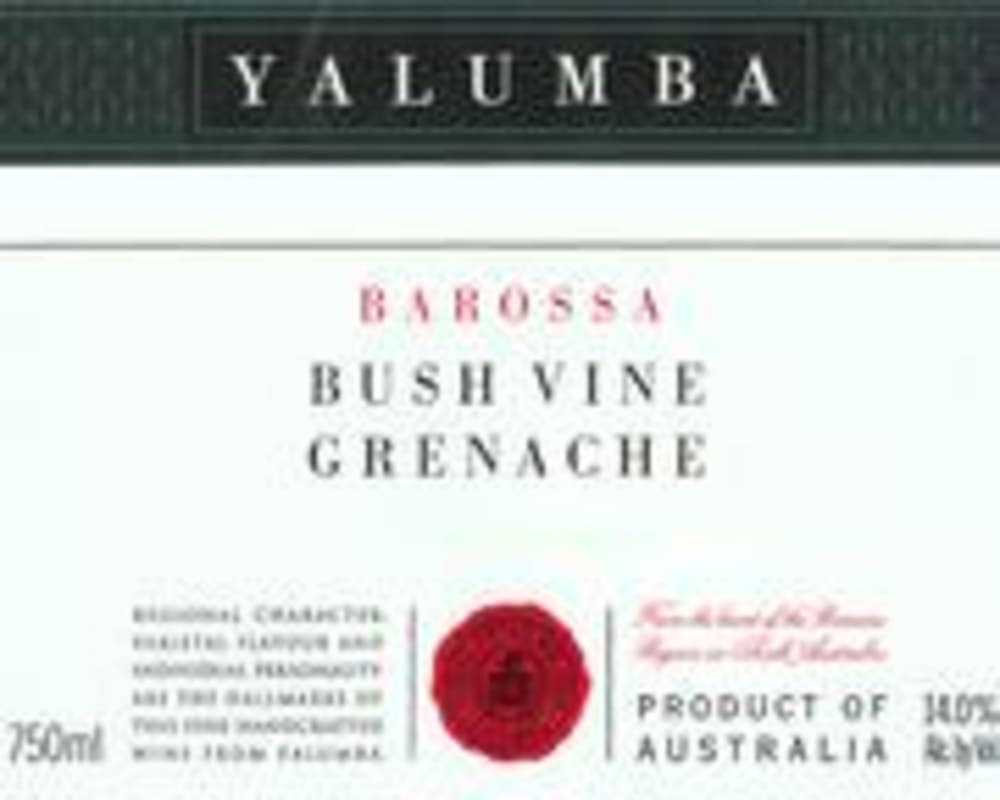 Yalumba Old Bush Vine Grenache 2002 Front Label