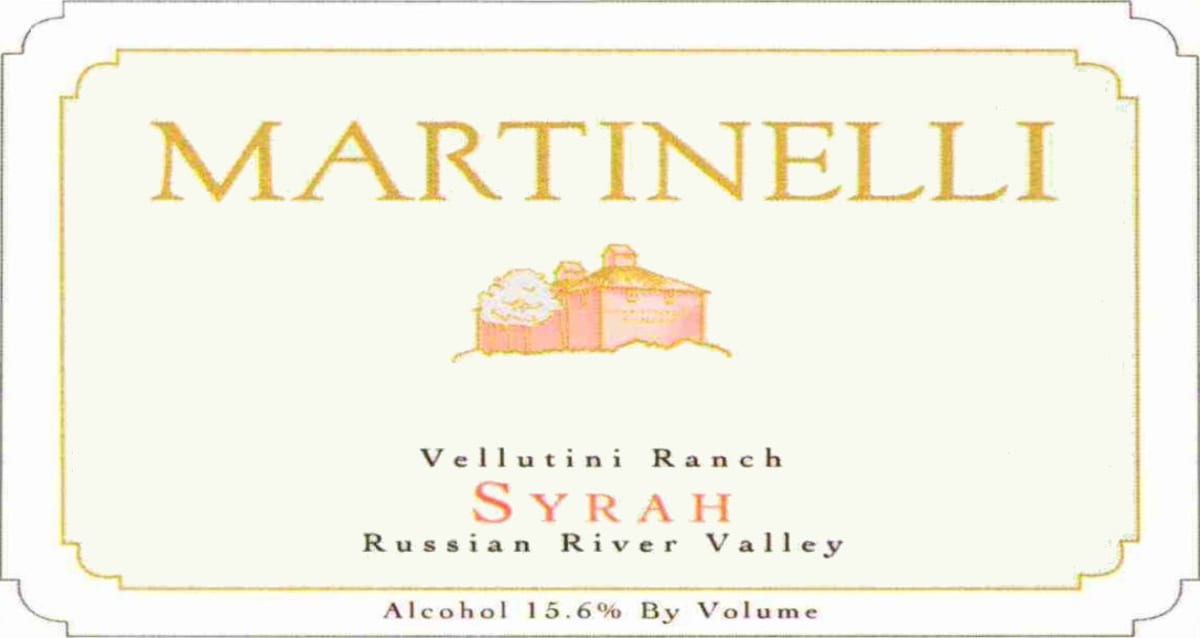 Martinelli Vellutini Ranch Syrah 2011 Front Label