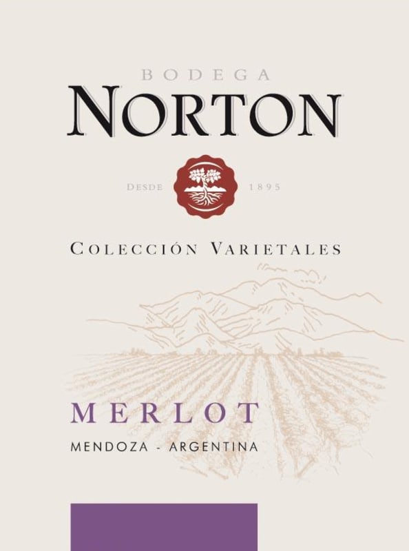 Bodega Norton Coleccion Varietales Merlot 2014 Front Label