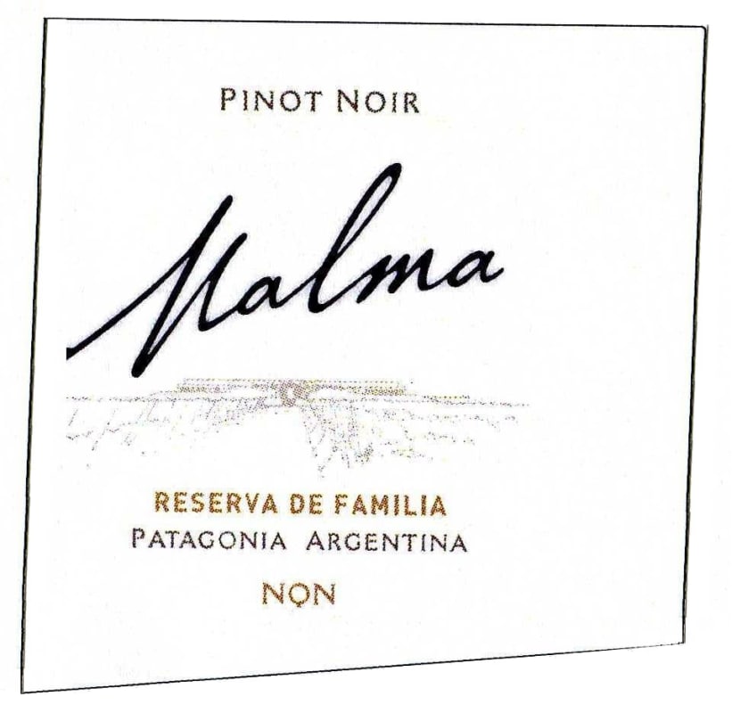 Bodega MALMA Malma Reserva de Familia Pinot Noir 2012 Front Label