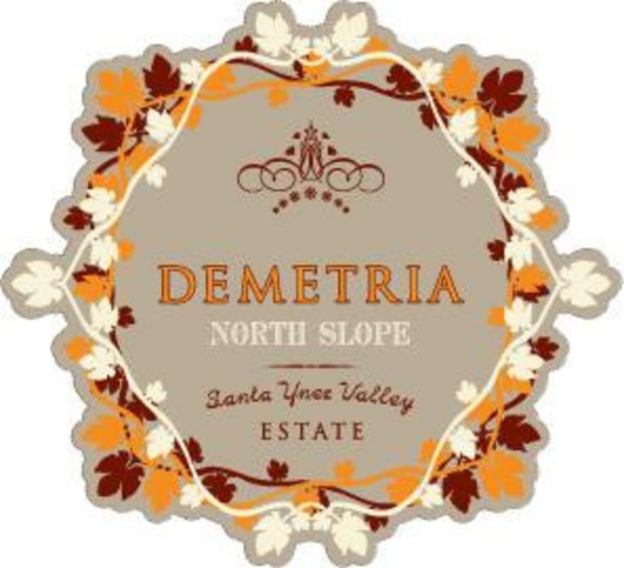 Demetria Estate North Slope Red Wine 2010 Front Label