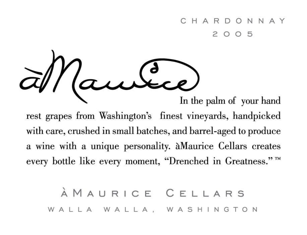 aMaurice Chardonnay 2005 Front Label