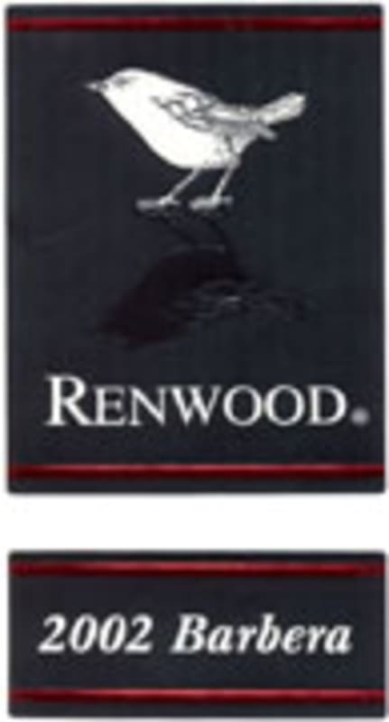Renwood Amador County Barbera 2002 Front Label