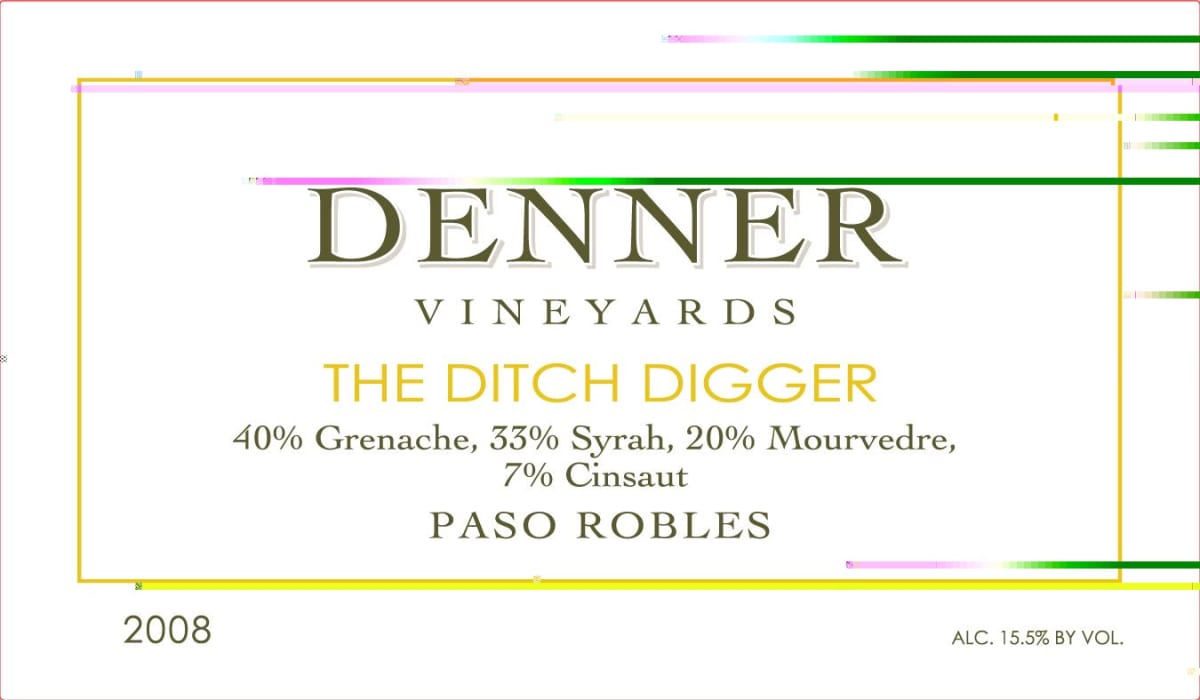 Denner The Ditch Digger 2008 Front Label