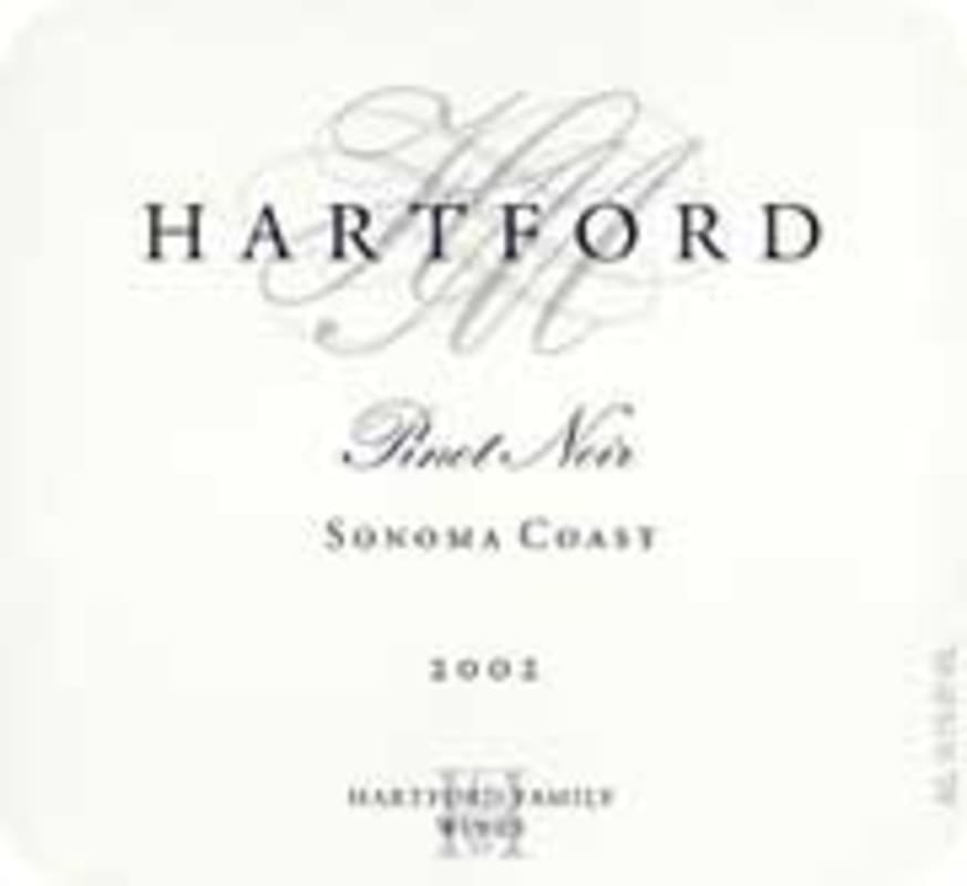 Hartford Sonoma Coast Pinot Noir 2002 Front Label