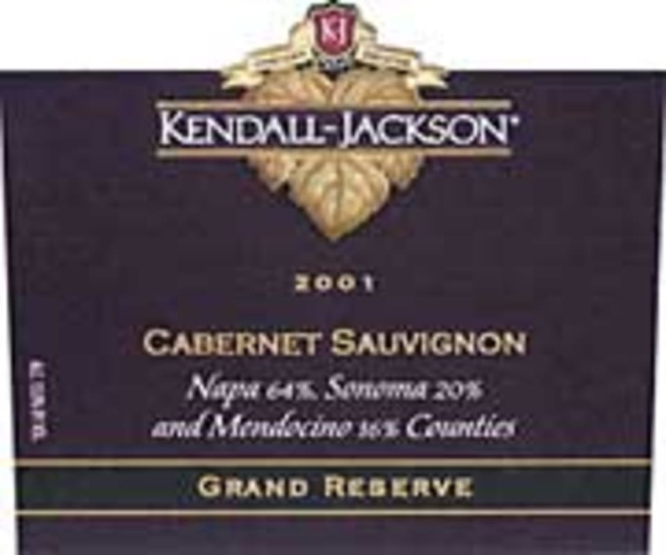 Kendall-Jackson Grand Reserve Cabernet Sauvignon 2001 Front Label
