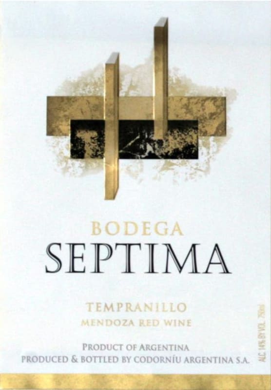 Septima Tempranillo 2007 Front Label