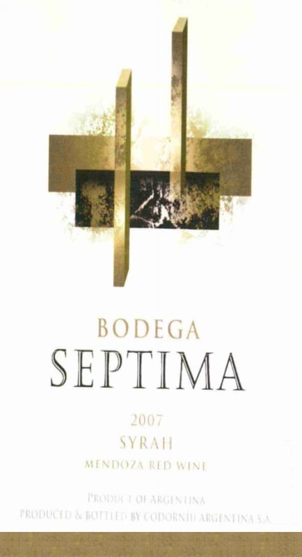 Septima Syrah 2007 Front Label