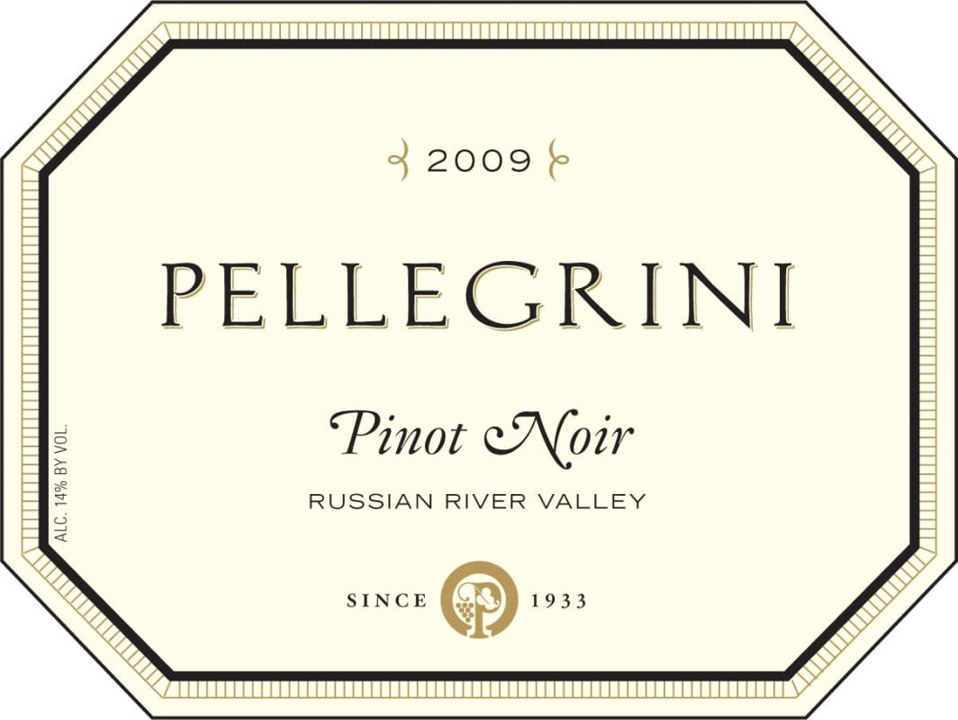 Pellegrini Pinot Noir 2009 Front Label