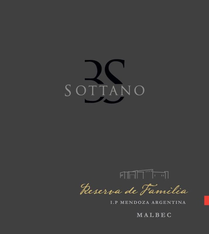 Bodega Sottano Reserva de Familia Malbec 2012 Front Label